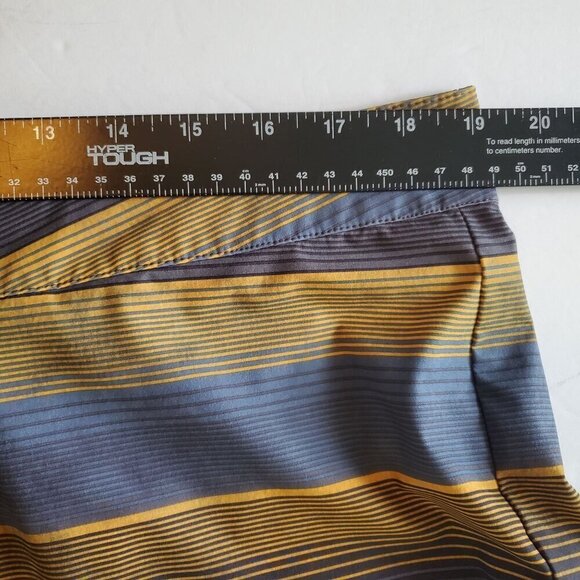 Columbia Board Shorts mens 38 Gray Yellow stripes Pockets Unlined Outdoor Beach - Picture 7 of 16